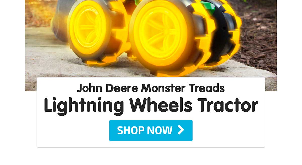 John Deere Monster Treads Lightning Wheels 4WD Tractor - Shop Now