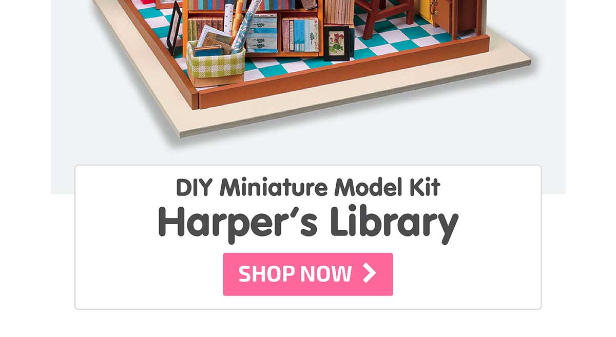 DIY Miniature Model Kit: Harper’s Library - Shop Now
