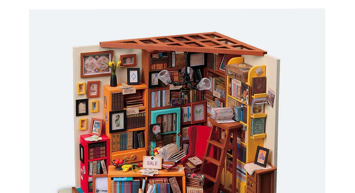 DIY Miniature Model Kit: Harper’s Library