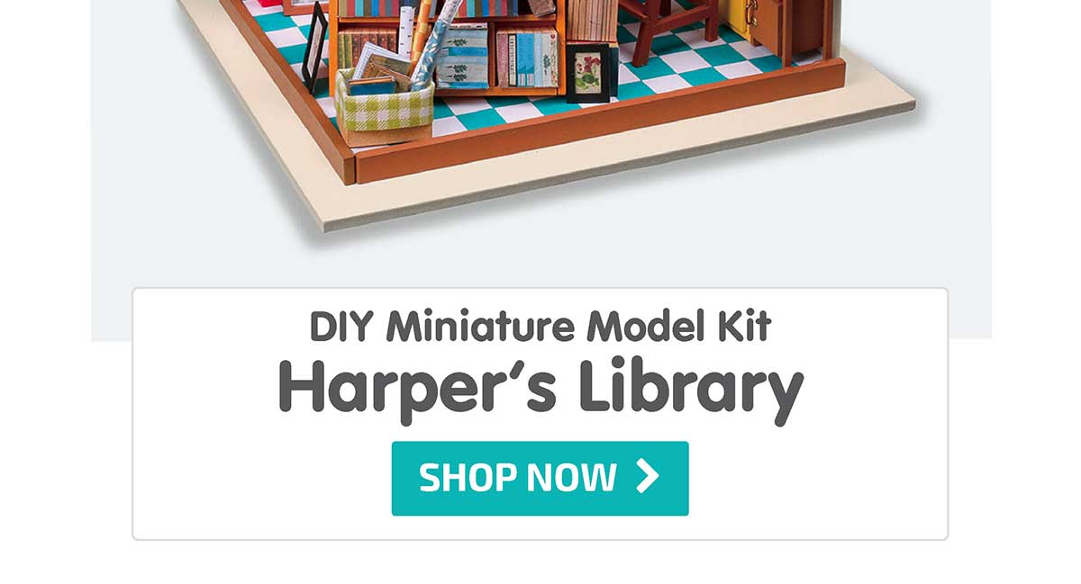 DIY Miniature Model Kit: Harper’s Library - Shop Now