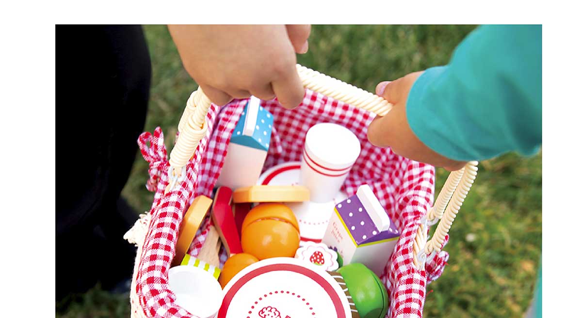 27 Piece Picnic Basket Playset