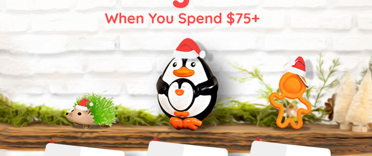 Free Stocking Stuffer when you spend $75+