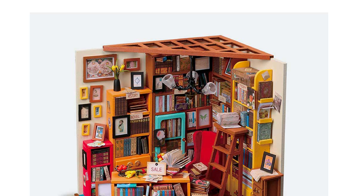 DIY Miniature Model Kit: Harper’s Library