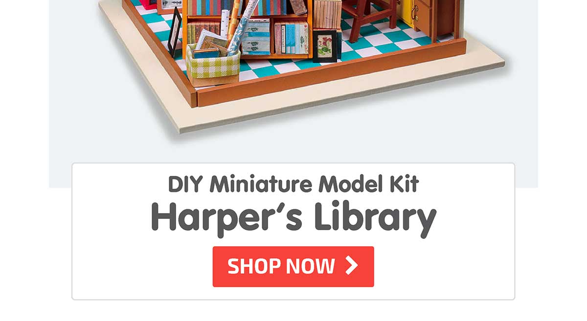 DIY Miniature Model Kit: Harper’s Library - Shop Now