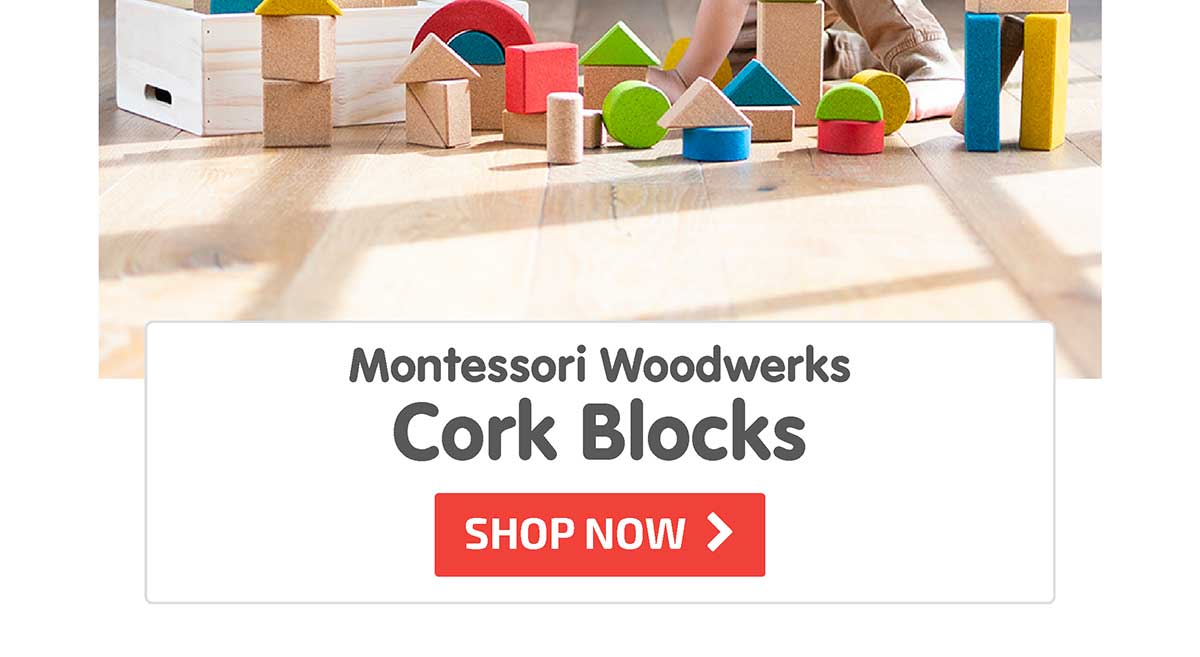 Montessori Woodwerks Cork Blocks - 48pc Set - Shop Now