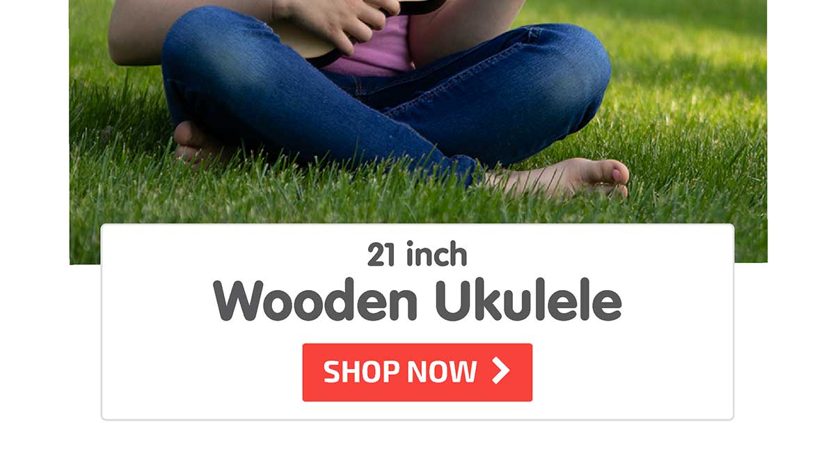 21 inch Wooden Ukulele - Shop Now