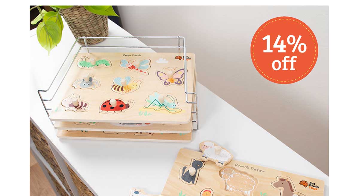 Animal Kingdom Peg Puzzle Set of 4