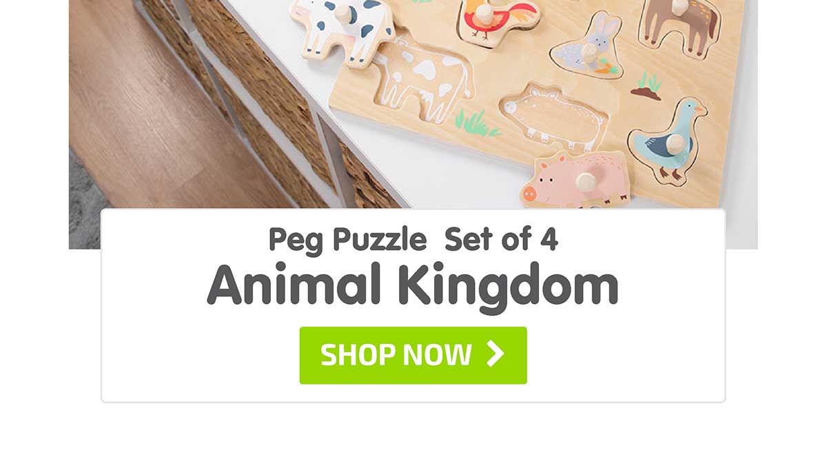 Animal Kingdom Peg Puzzle Set of 4 - Shop Now
