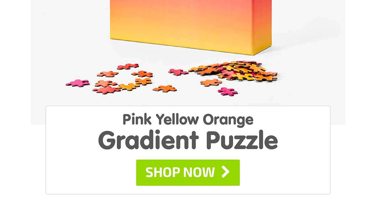 Gradient Puzzle Large - Pink Yellow Orange - Shop Now
