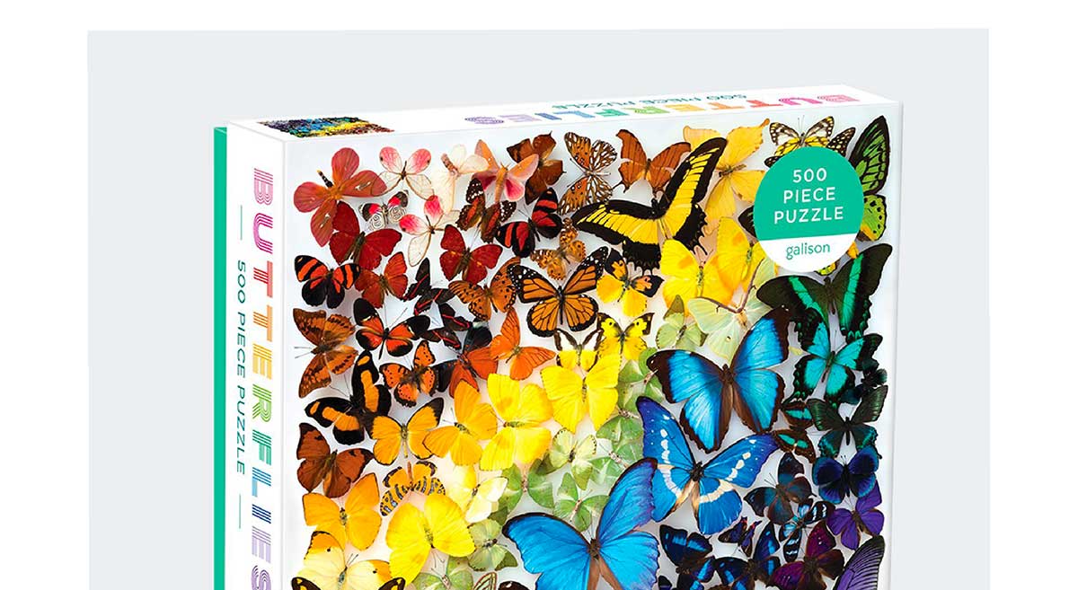 500 Piece Puzzle - Rainbow Butterflies