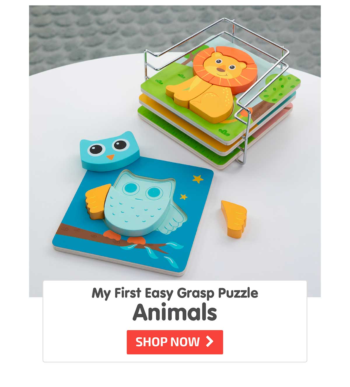 My First Easy Grasp Puzzle Set of Four: Animals