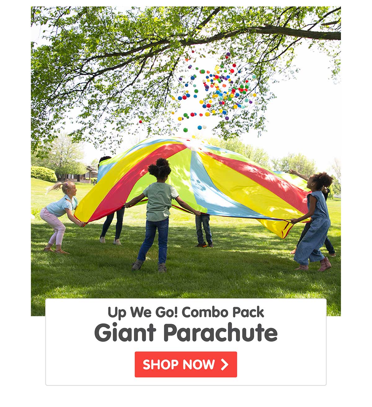 Up We Go! Giant Parachute and Ball Combo Pack