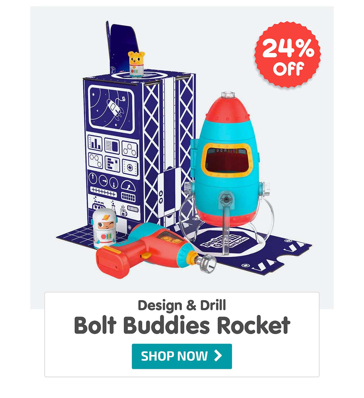 Design & Drill Bolt Buddies Rocket