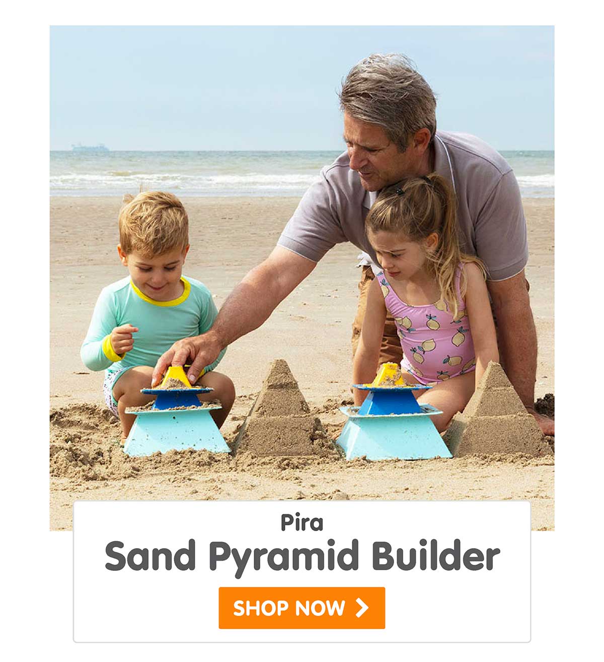 Pira: Sand Pyramid Builder: Blue + Blue + Yellow