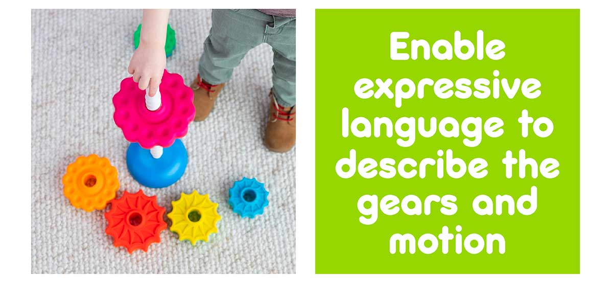Enable expressive language to describe the gears and motion
