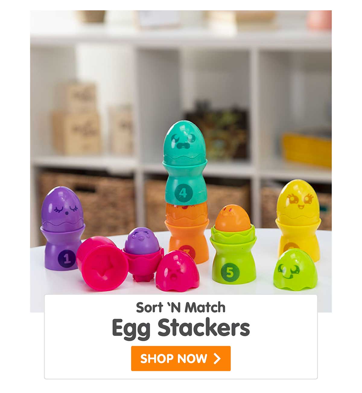Sort ’N Match Egg Stackers
