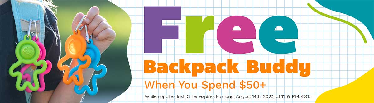 FREE Backpack Buddy When you spend $50+! - Shop Now