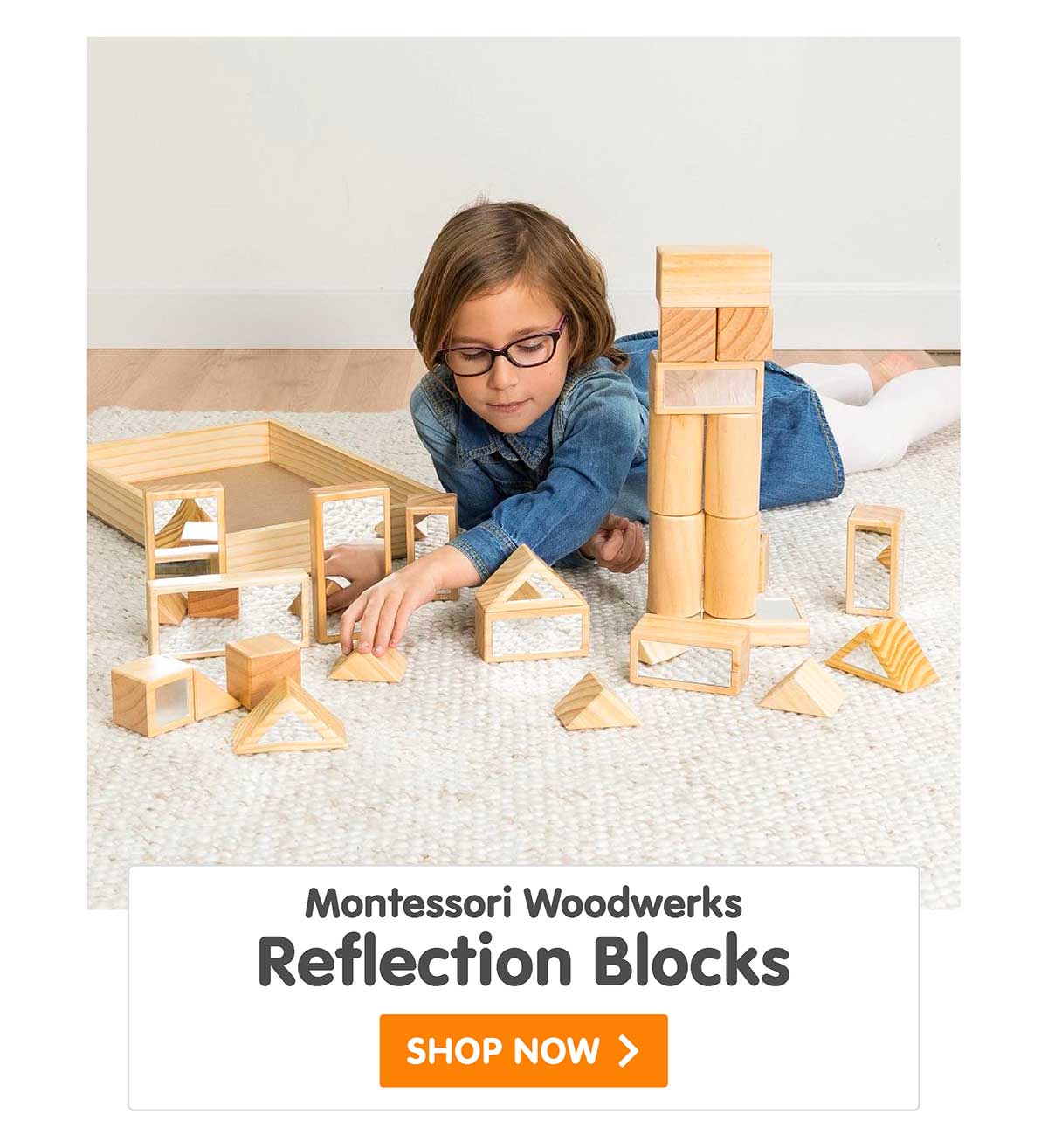 Montessori Woodwerks Reflection Blocks - 27pc set