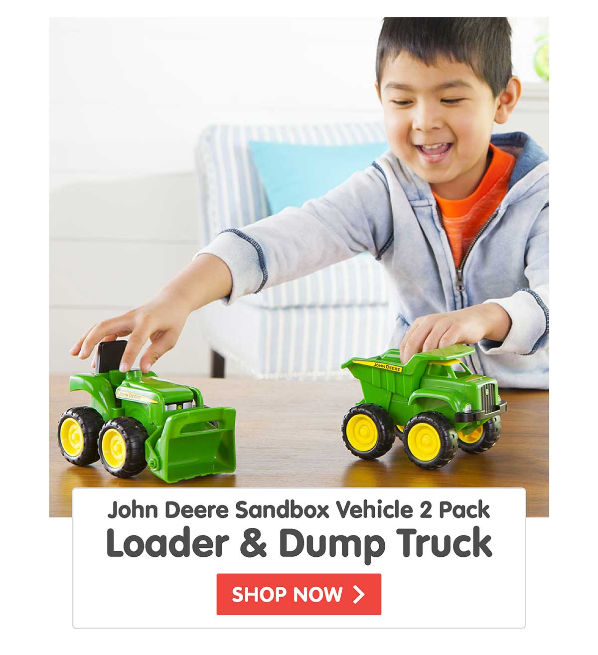 John Deere 6 inch Sandbox Vehicle 2 Pack with Loader and Dump Truck