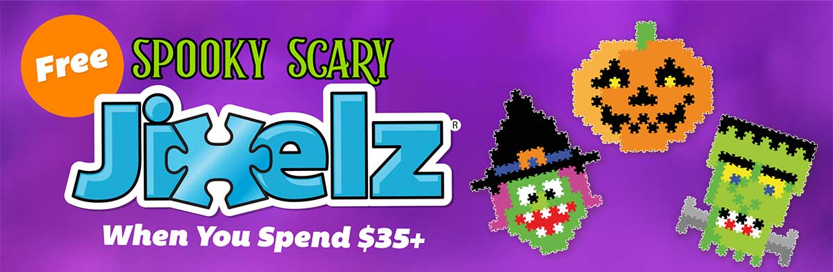 Free Spooky Scary Jixelz when you spend $35!+