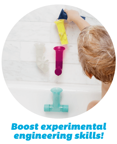 1st Birthday - Boon Pipes Building Bath Toy Multicolor - Boost experimental engineering skills!