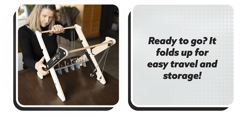 Ready to go? It folds up for easy travel and storage!