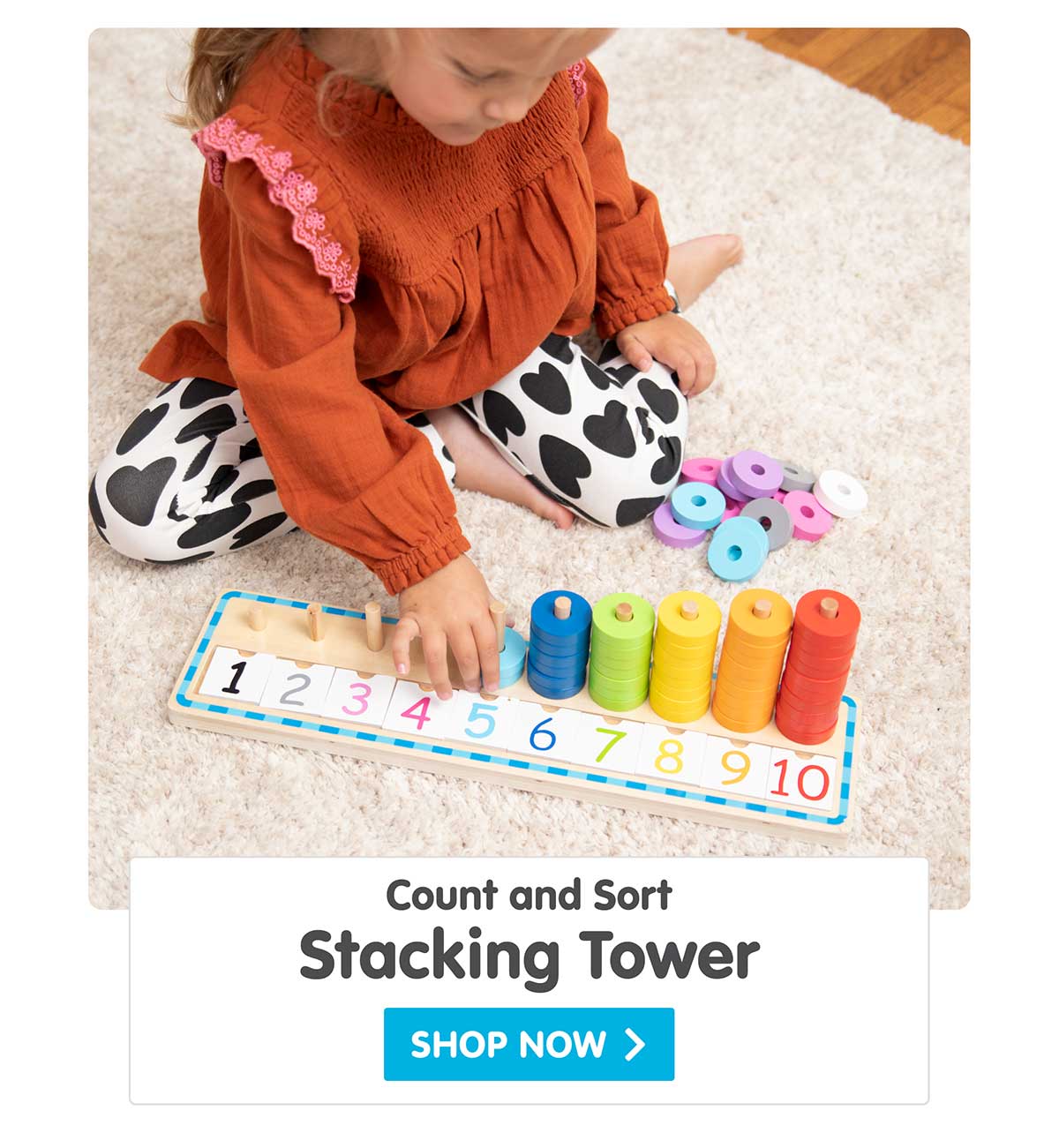 Count and Sort Stacking Tower
