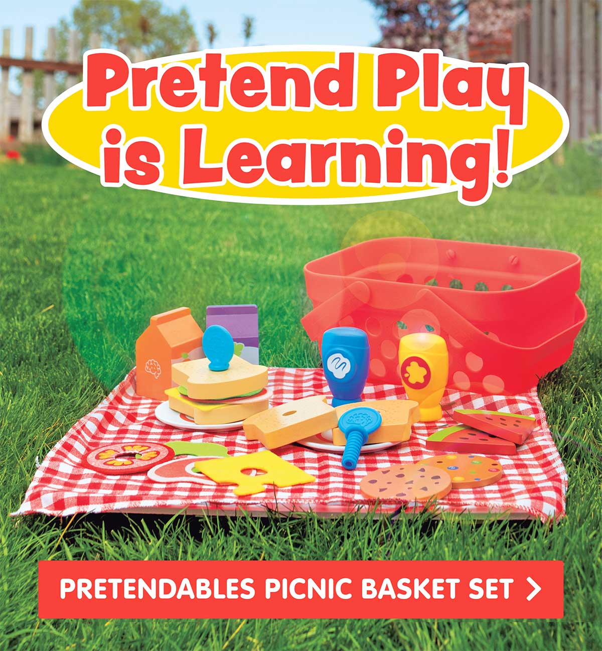 Pretend Play is Learning! Pretendables Picnic Basket Set - Shop Now