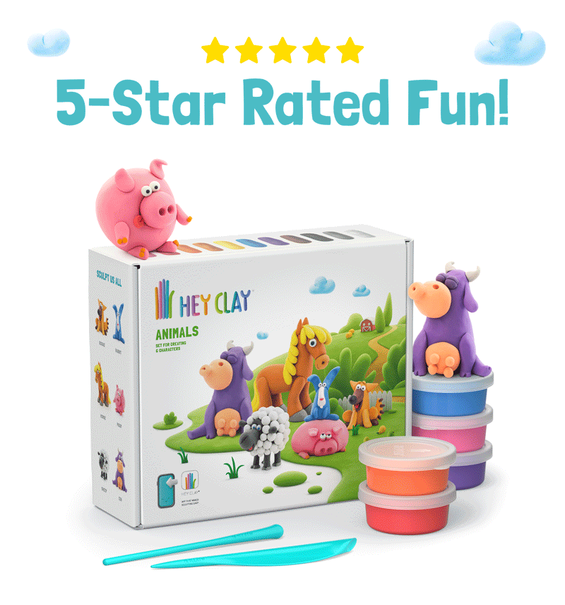 5 Star Rated Fun - Hey Clay Animals - Shop Now