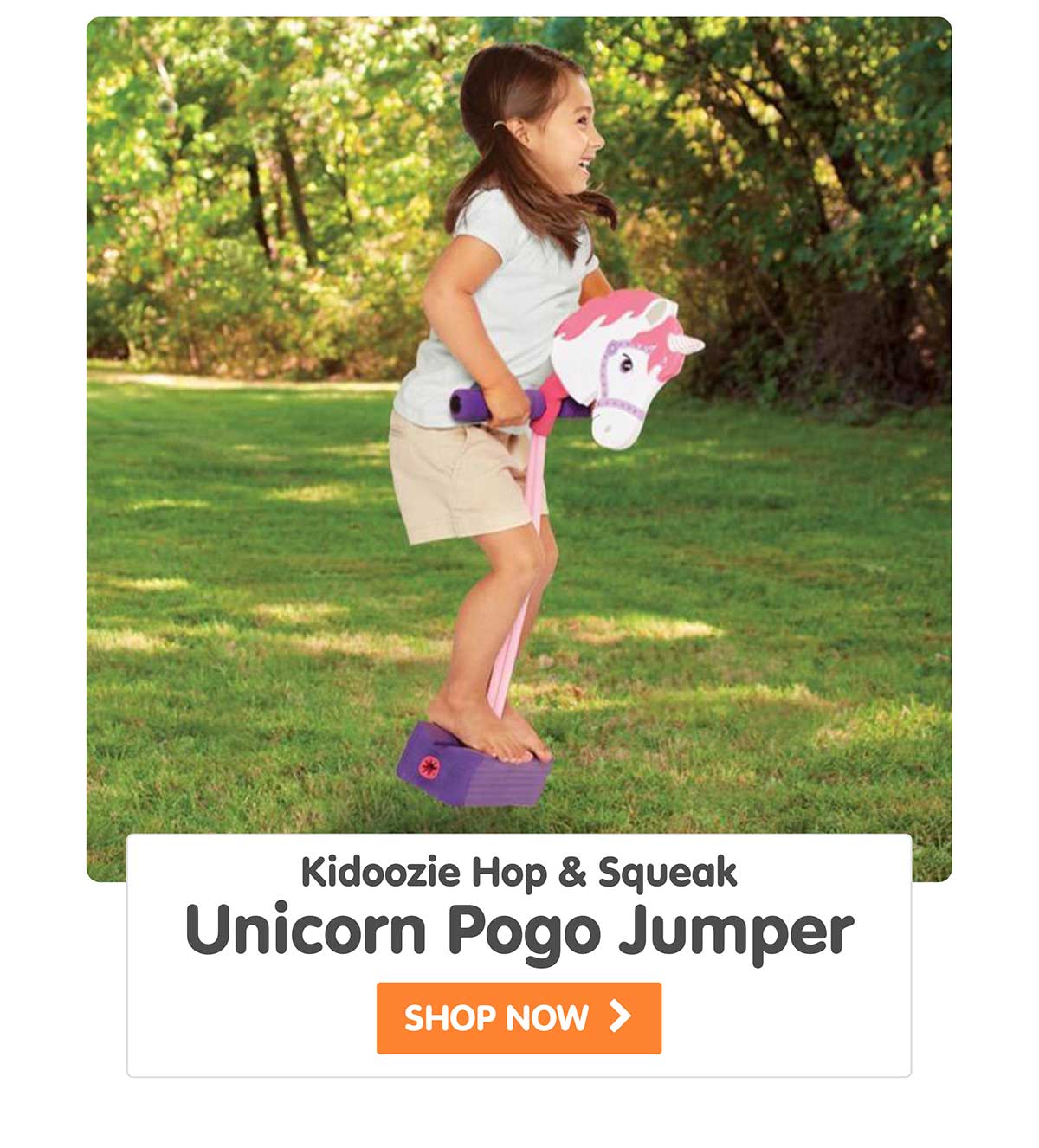 Kidoozie Hop & Squeak Unicorn Pogo Jumper