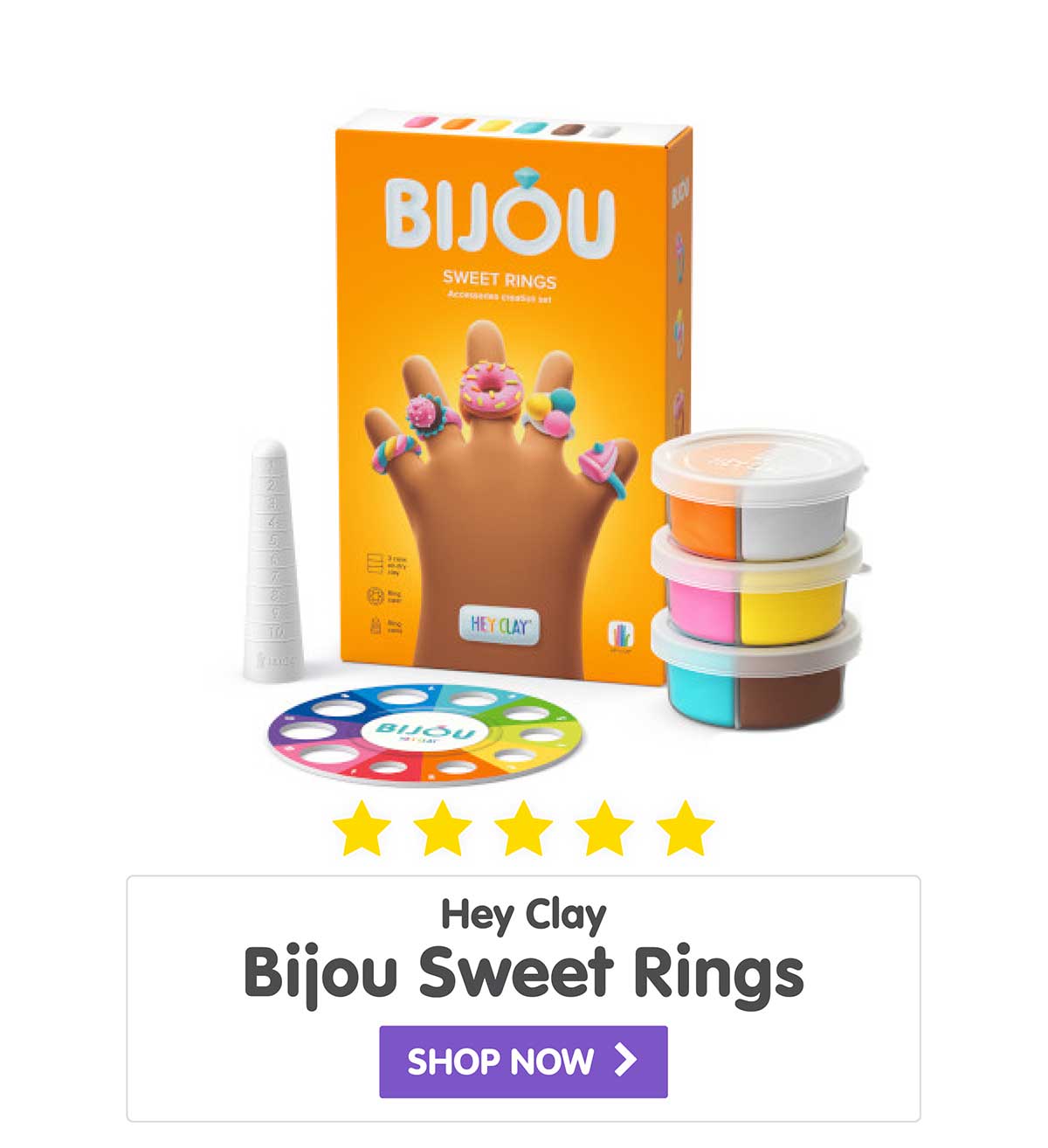 Hey Clay Bijou Sweet Rings