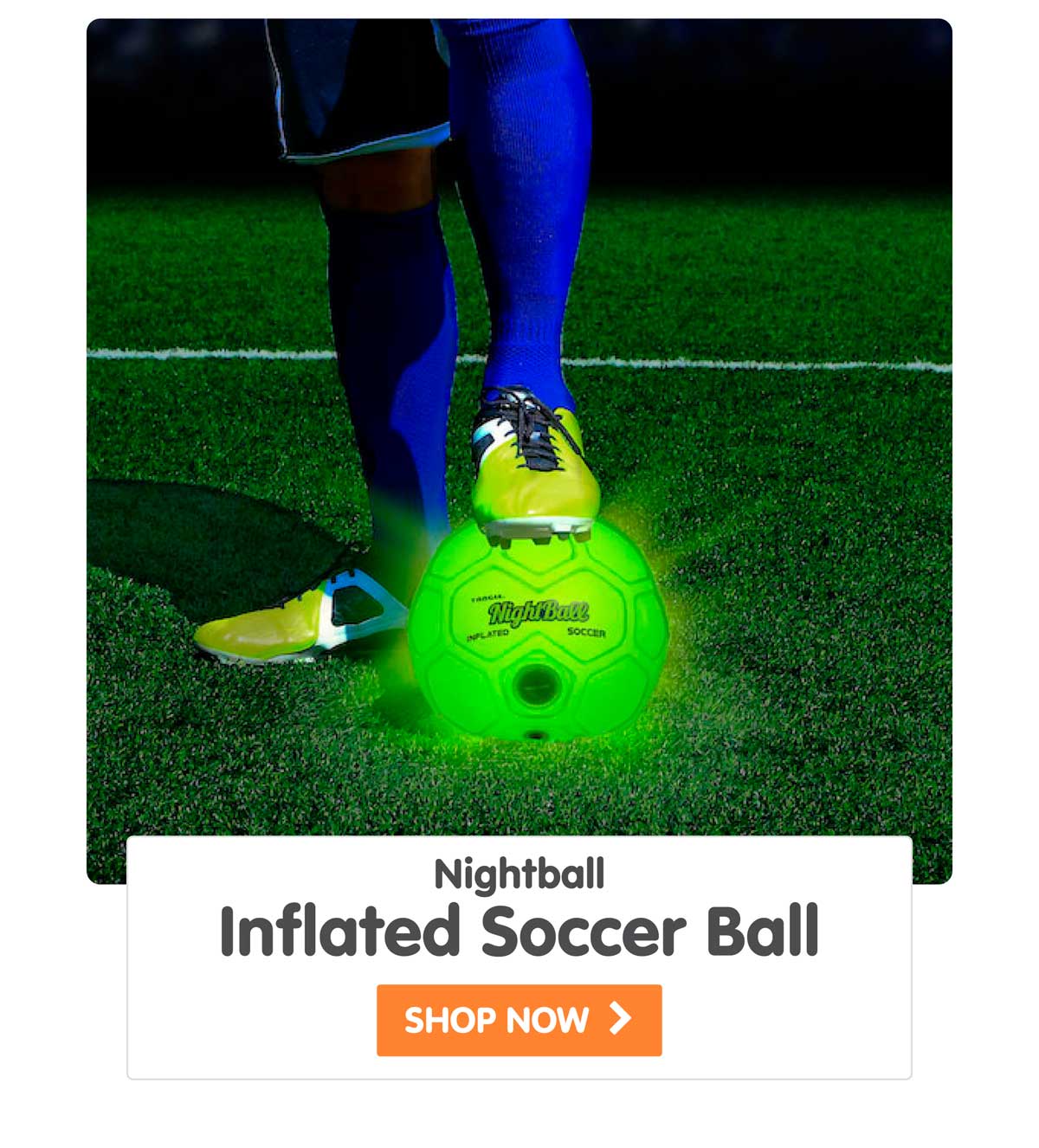 Nightball Inflated Soccer Ball - Green
