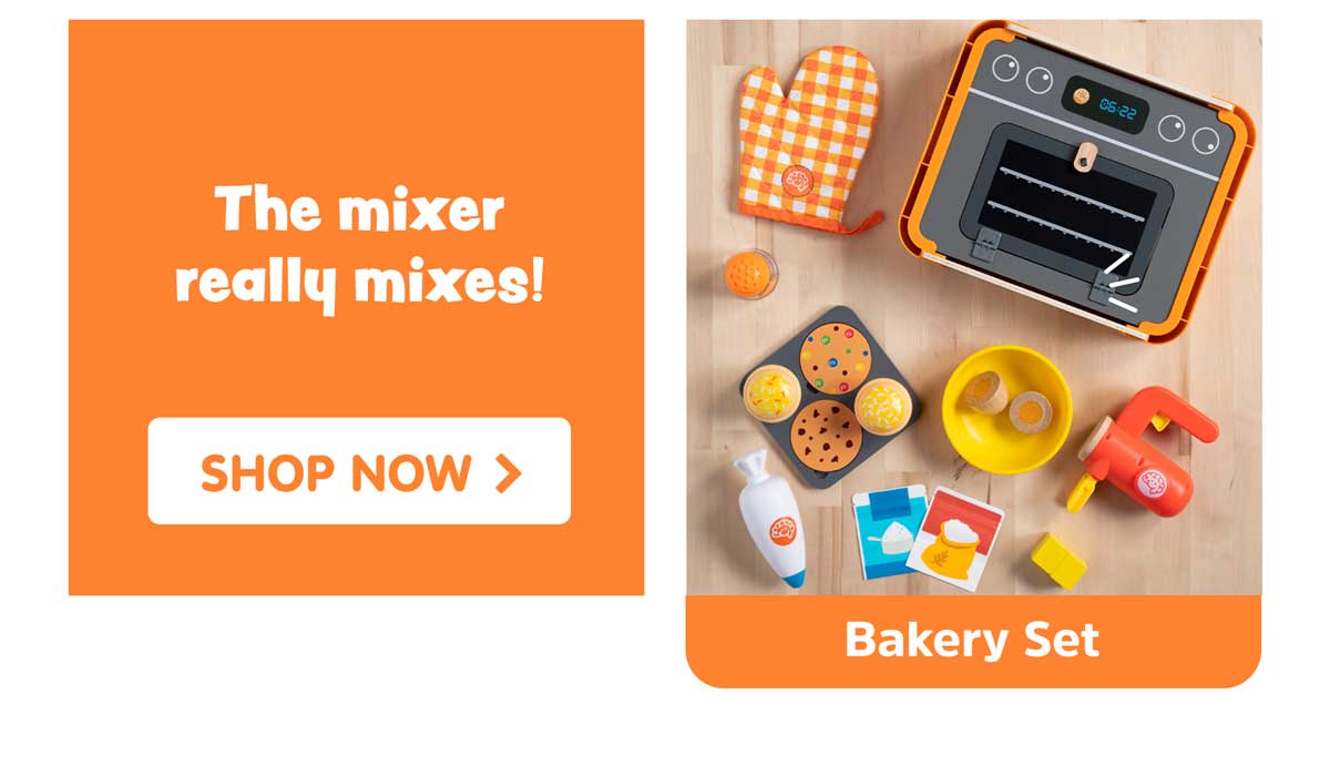 The mixer really mixes! Pretendables Bakery Set - Shop Now