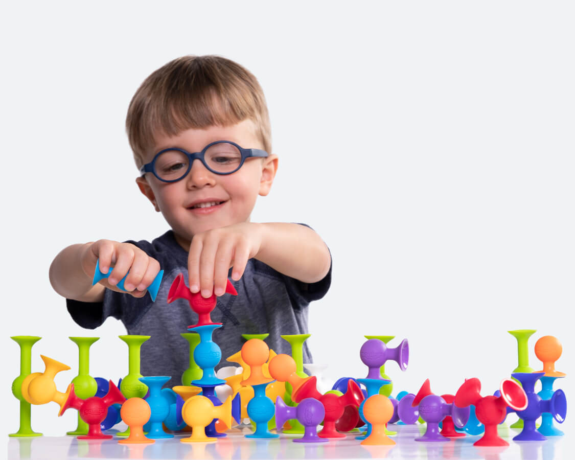 Creativity Fine Motor Skills Squigz Starter 24 Piece Set Kids Fat Brain Toy Co 